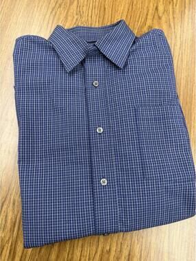 5.11 TACTICAL Covert Plaid Long Sleeve Blue Dress Shirt Size L 72170